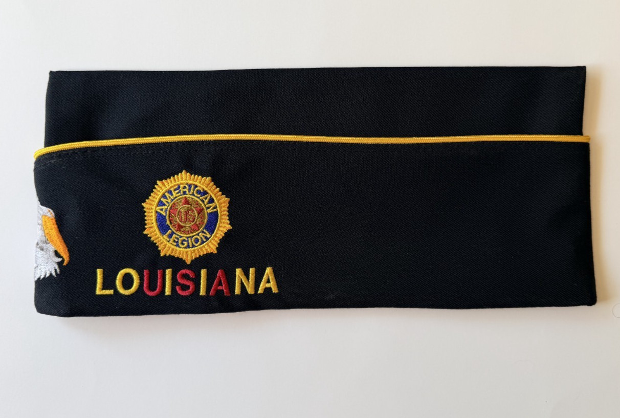 Vintage American Legion Louisiana Post 307  Garrison Cap 7 1/2 Black Militaria