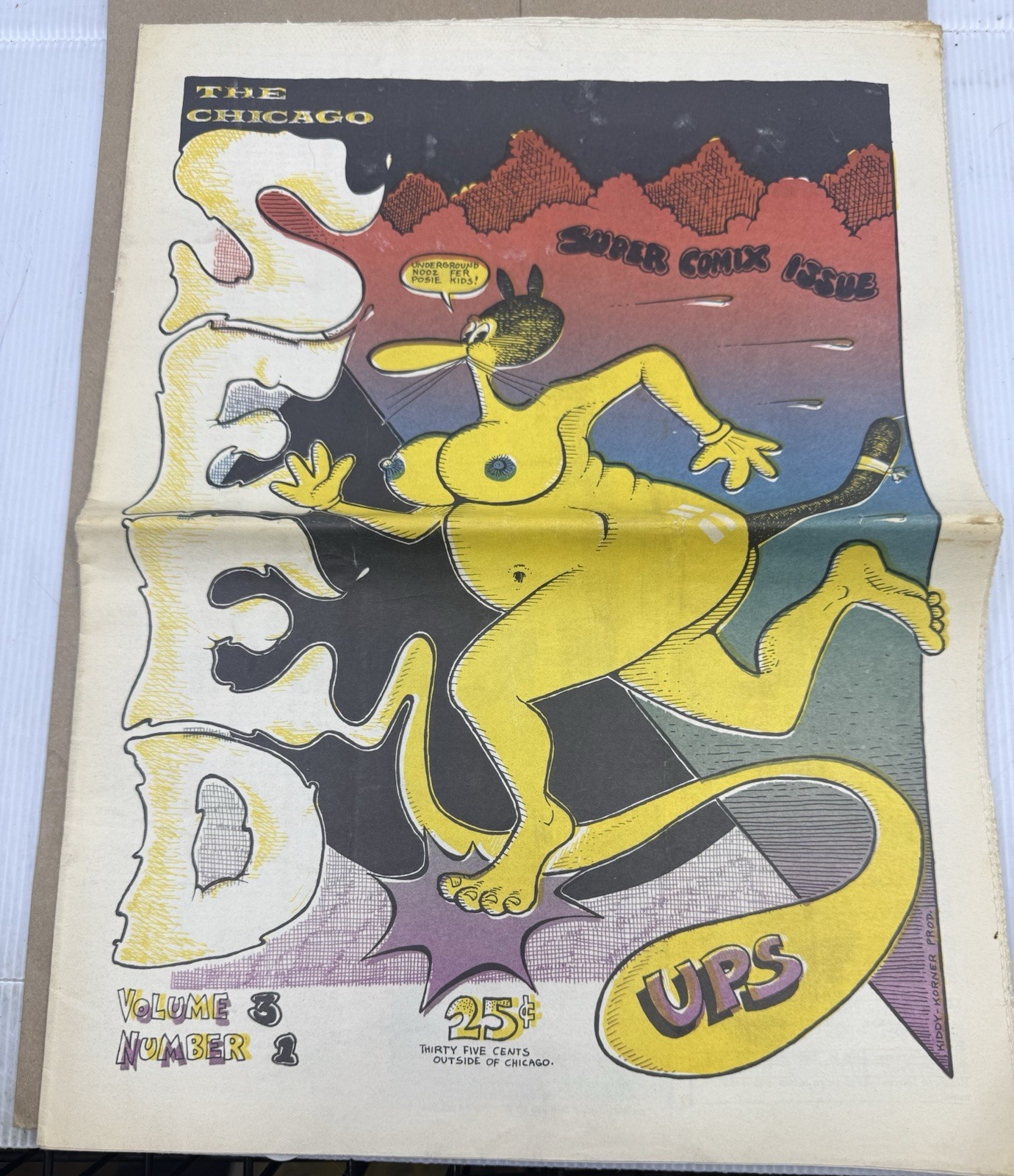 Vintage 1960s The Chicago Seed Underground/psychedelic/hippie newspaper