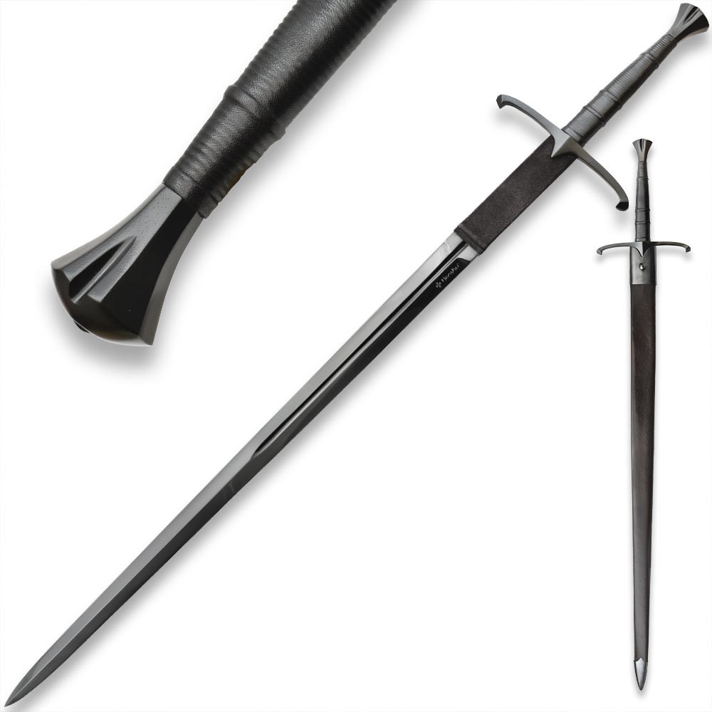 Honshu Black Claymore Sword and Scabbard | Carbon Steel Blade | Overall 57