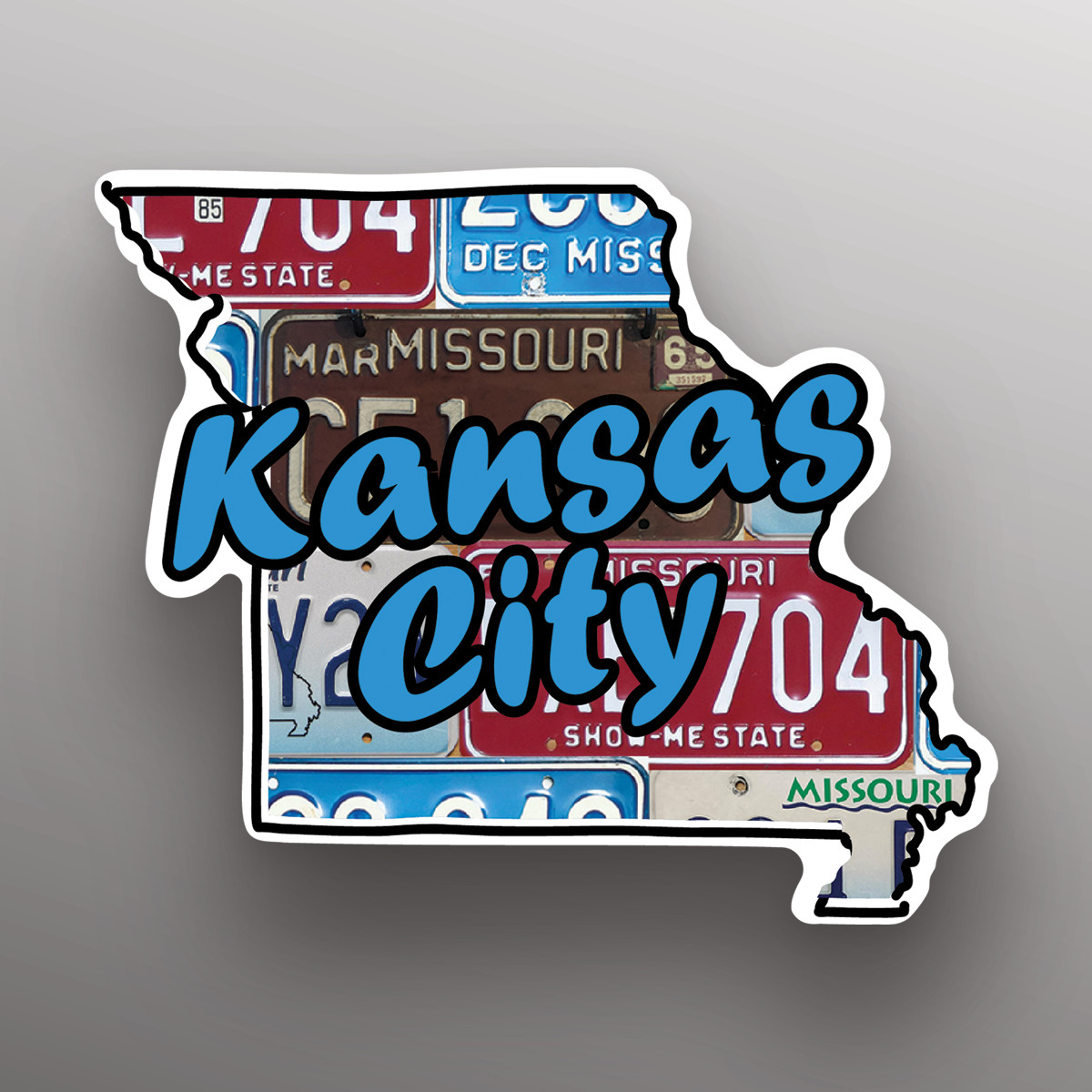 Kansas City  Missouri  State Shape  Great Gift Idea Single 5 Inch Magnet  Made