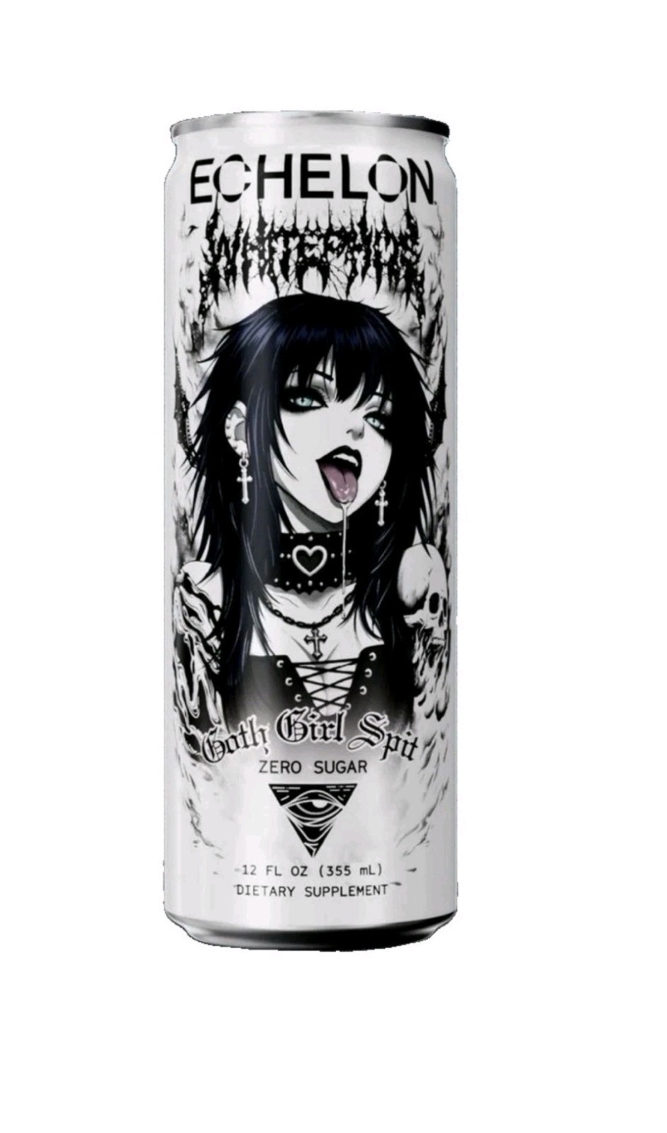 Echelon Goth Girl Spit White Phosphor Energy Drink Lim Ed (ONE CAN)