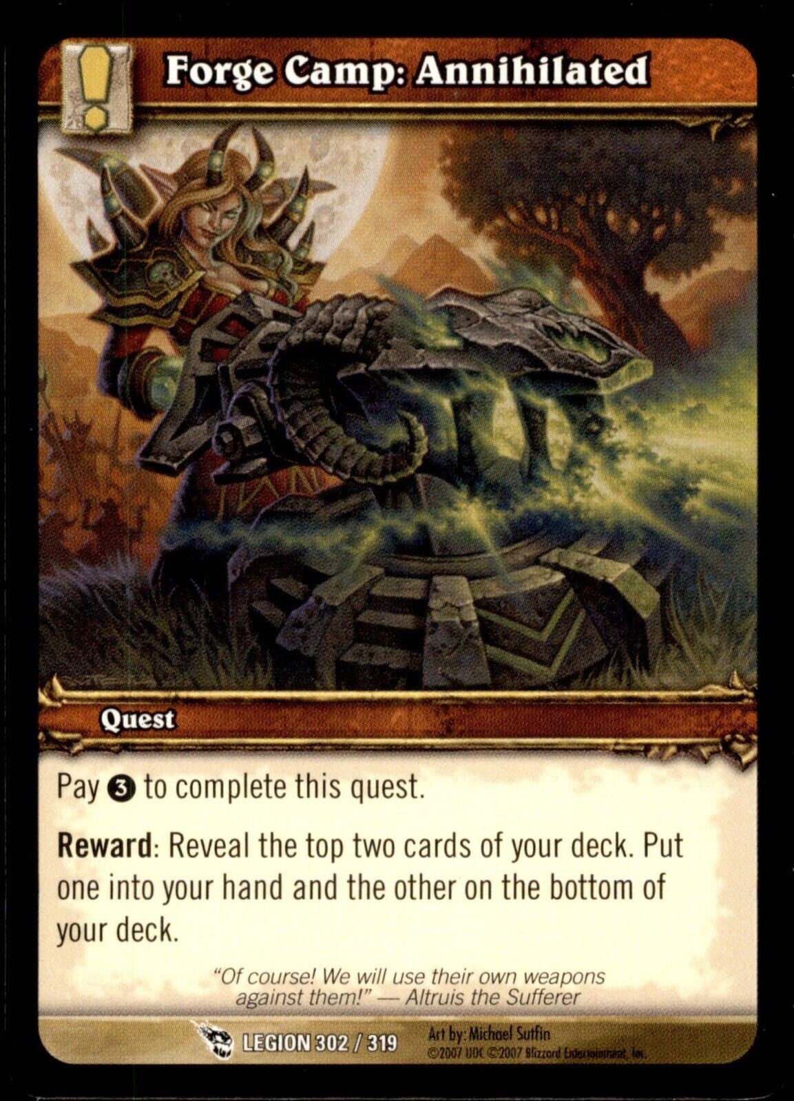 Forge Camp: Annihilated Legion 302/319 Common World Of Warcraft WOW TCG Card