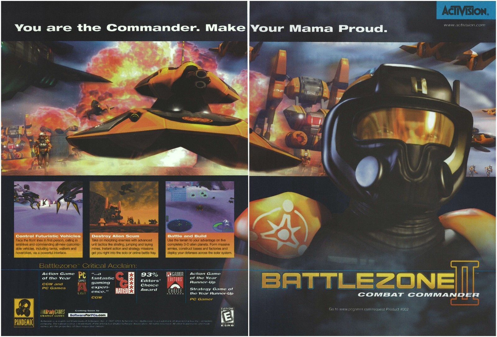 Battlezone 2 Print Ad/Poster Art PC Big Box (B)