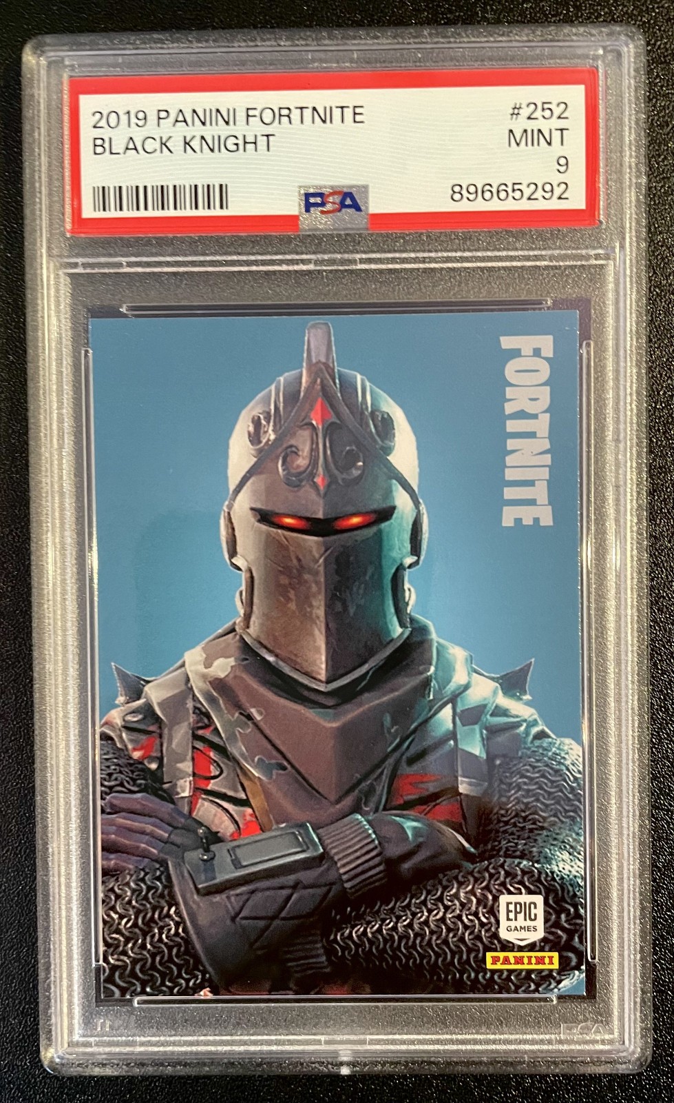 2019 Panini Fortnite #252 Black Knight Series 1 USA - PSA 9 MINT Base card