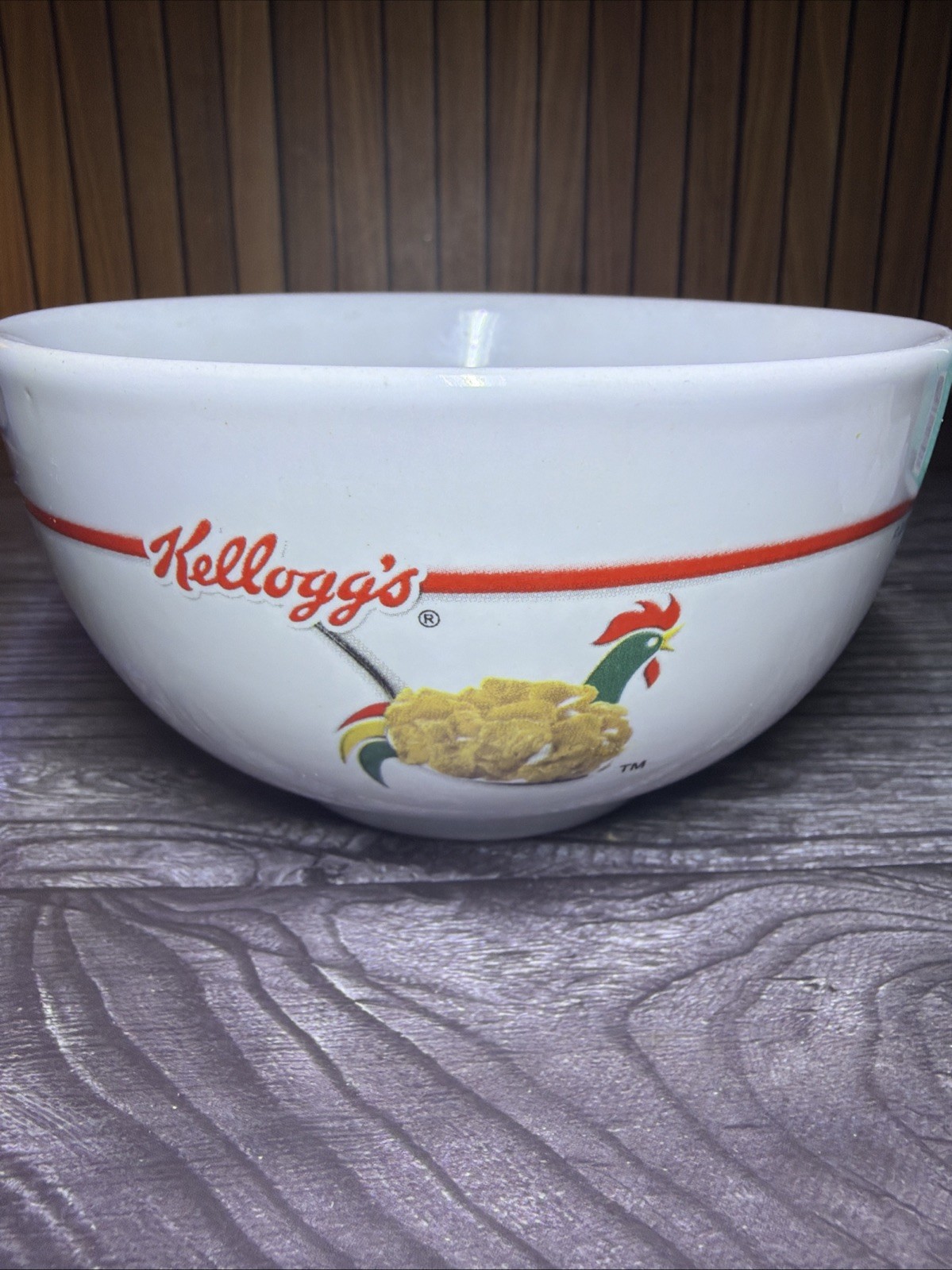 2006 Kellogg\'s Corn Flakes Ceramic Cereal Bowl Cornelius Rooster Logo 5.5\