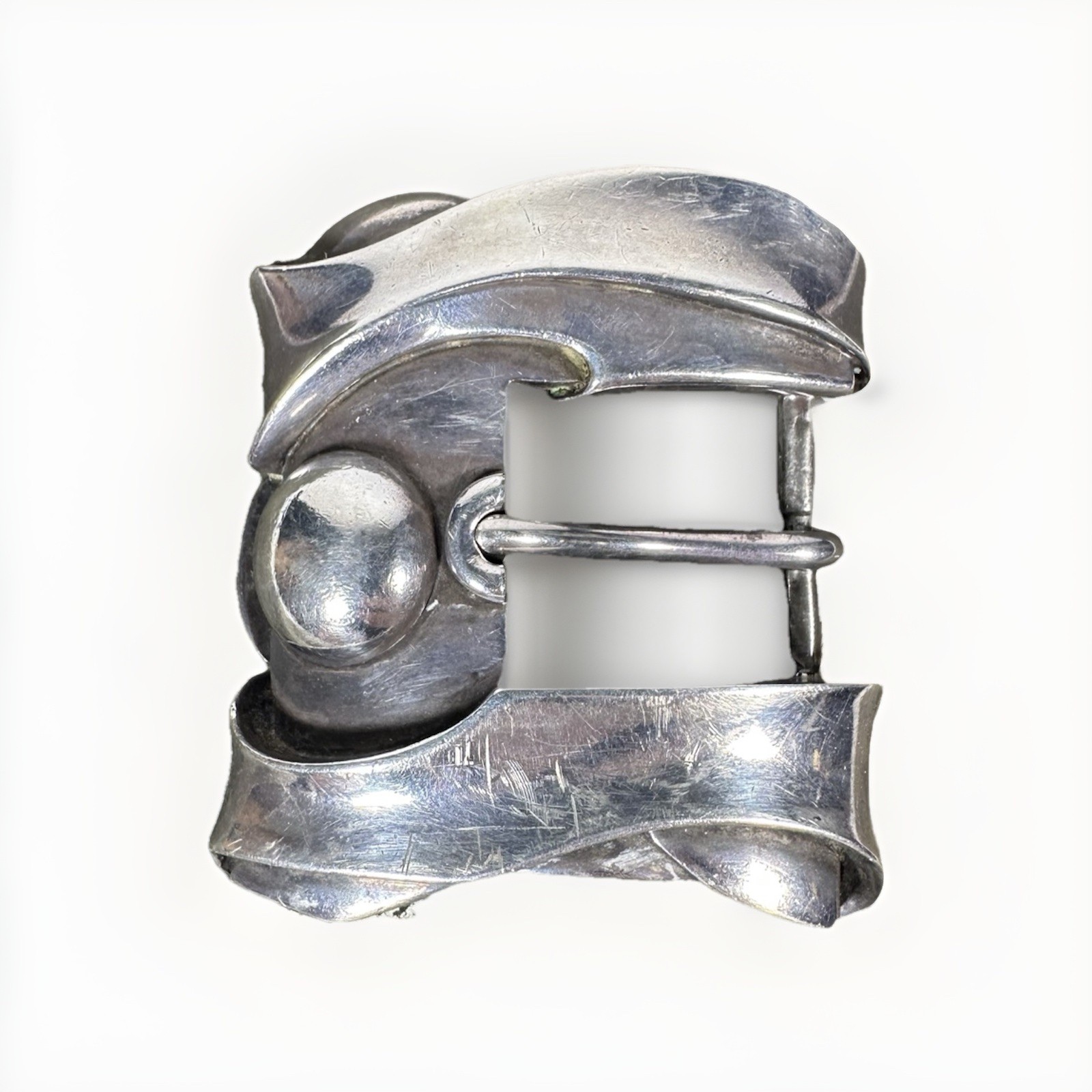 Barry Kieselstein-Cord 1991 Sterling Silver Modernist Belt Buckle Vintage USA