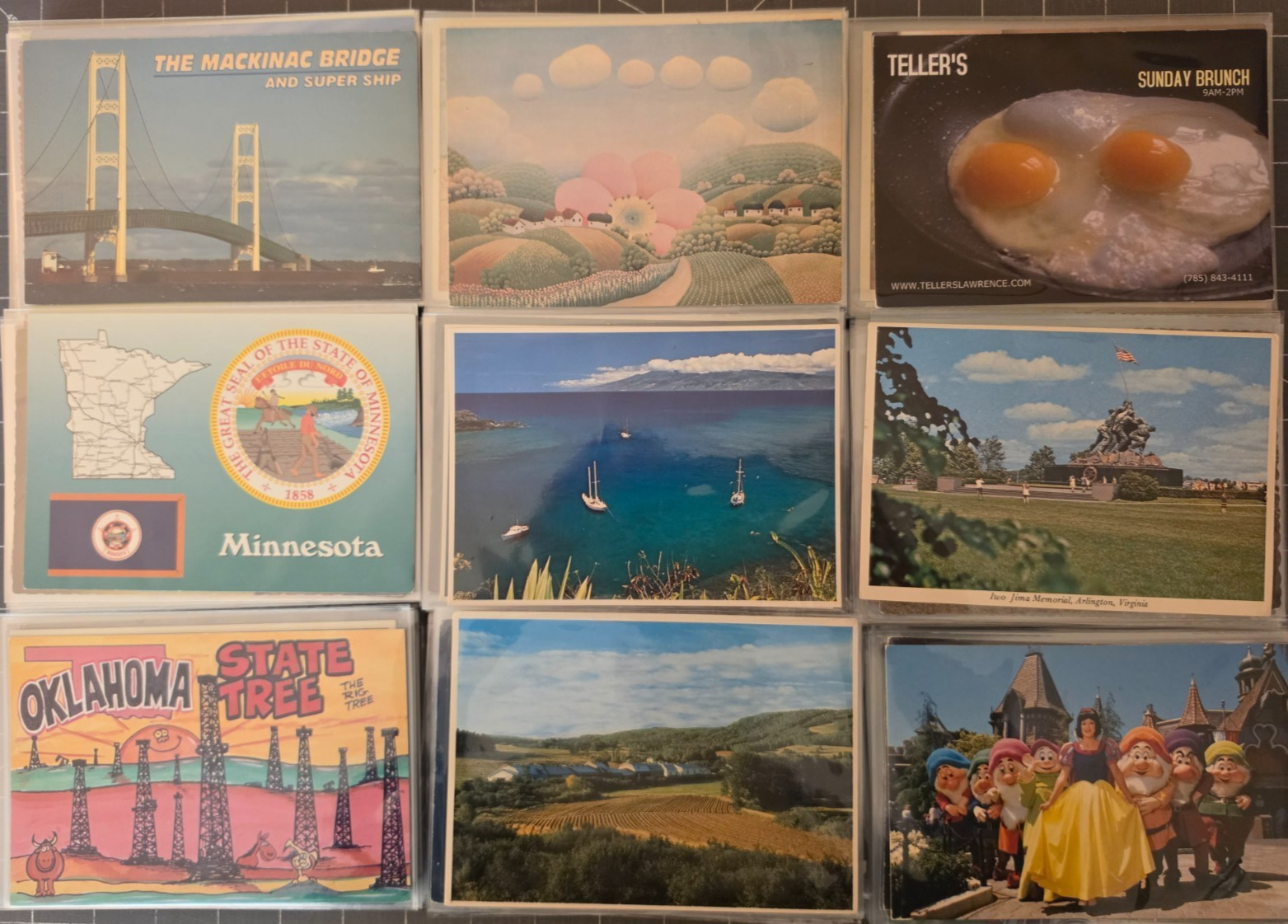 50 Unused Vintage Postcards Lot -  - Unposted Mixed 4x6 Large Size