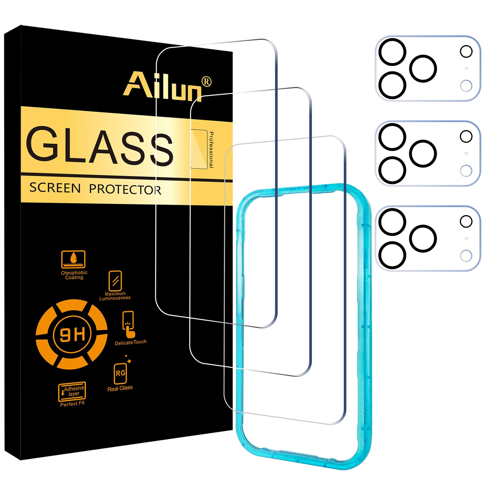 Ailun Screen Protector Camera Lens Protector for iPhone 17 Pro 3+3 Pack