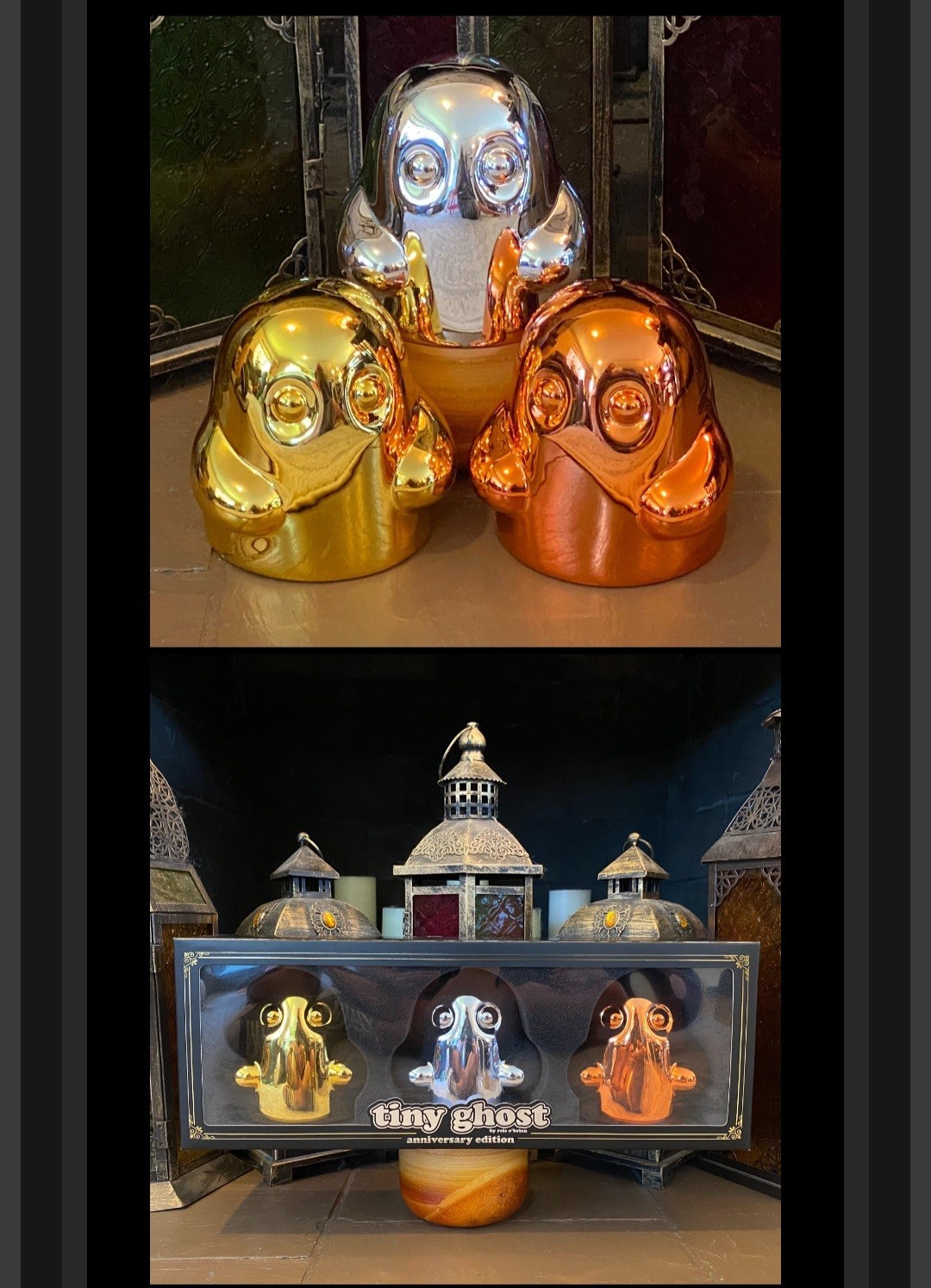 Bimtoy Tiny Ghost Anniversary Edition Chrome 3-Pack Limited Edition of 250