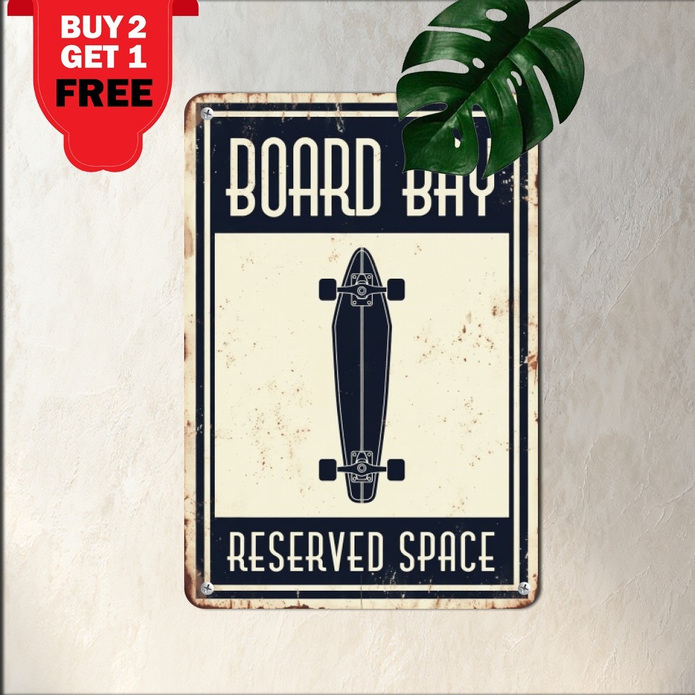 Skateboard Parking Only Teen Room Sign Extreme Street Sports Wall Plaque 8x12