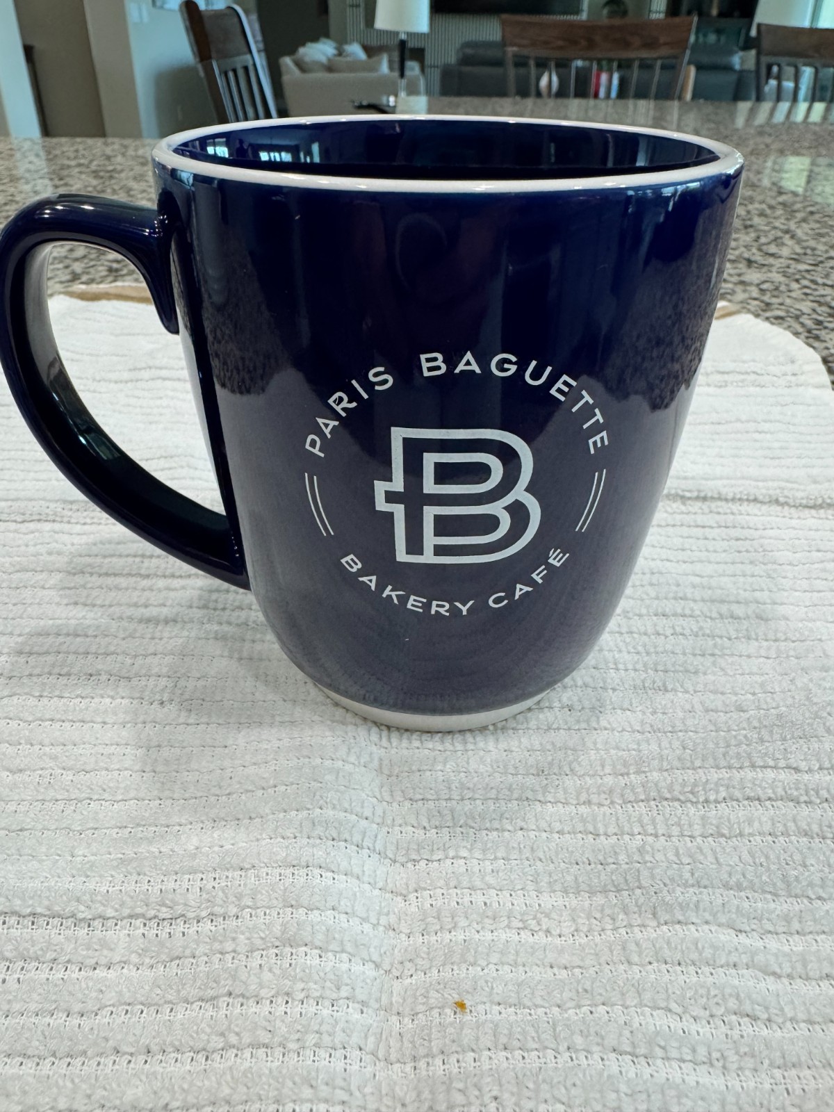 Paris Baguette Bakery Cafe Navy Blue Large Mug