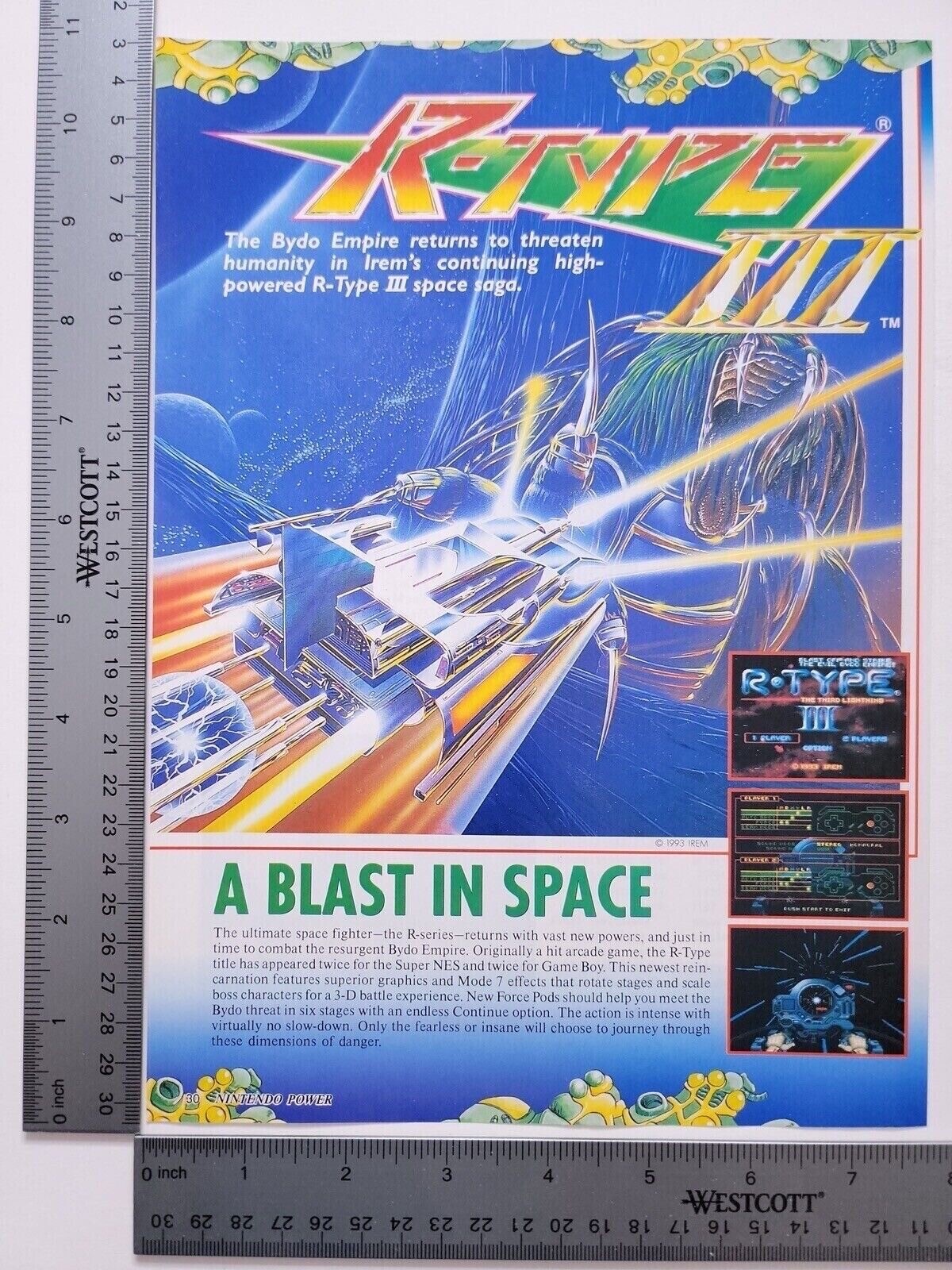 R Type Iii 3 Authentic Print Advertisement / Game Poster Art