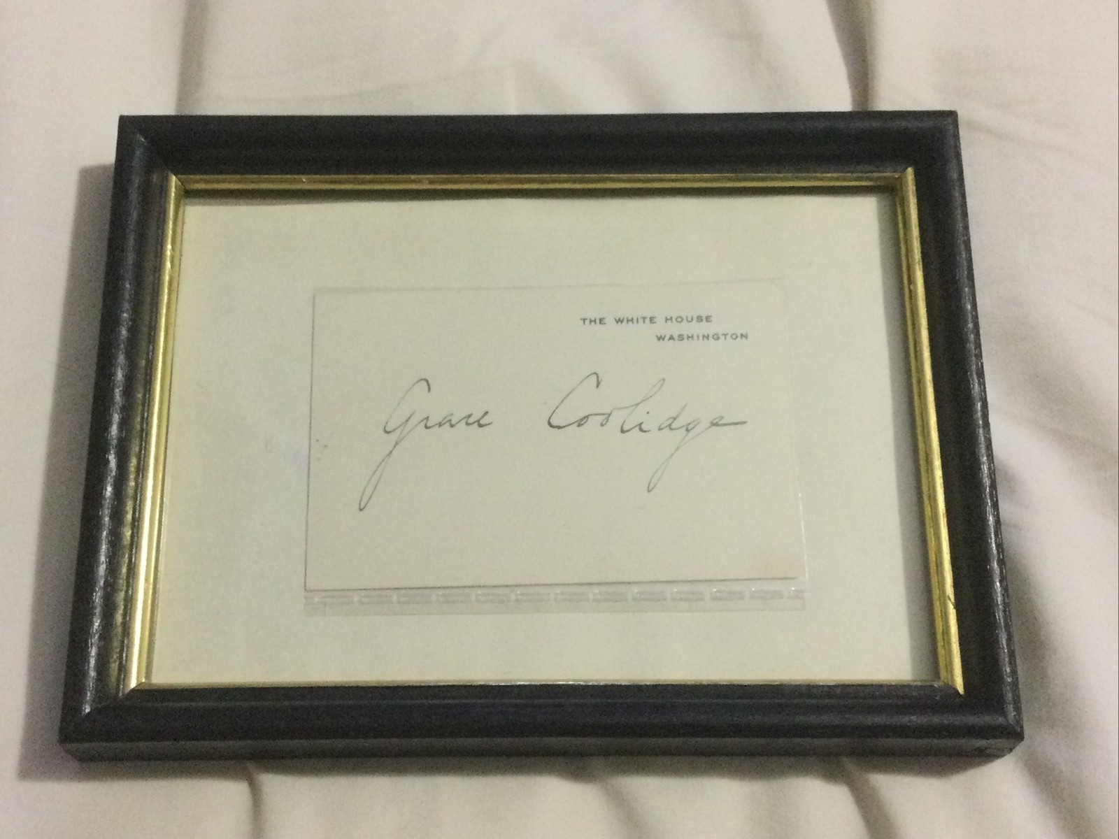 Autograph Grace Coolidge First Lady White House card￼
