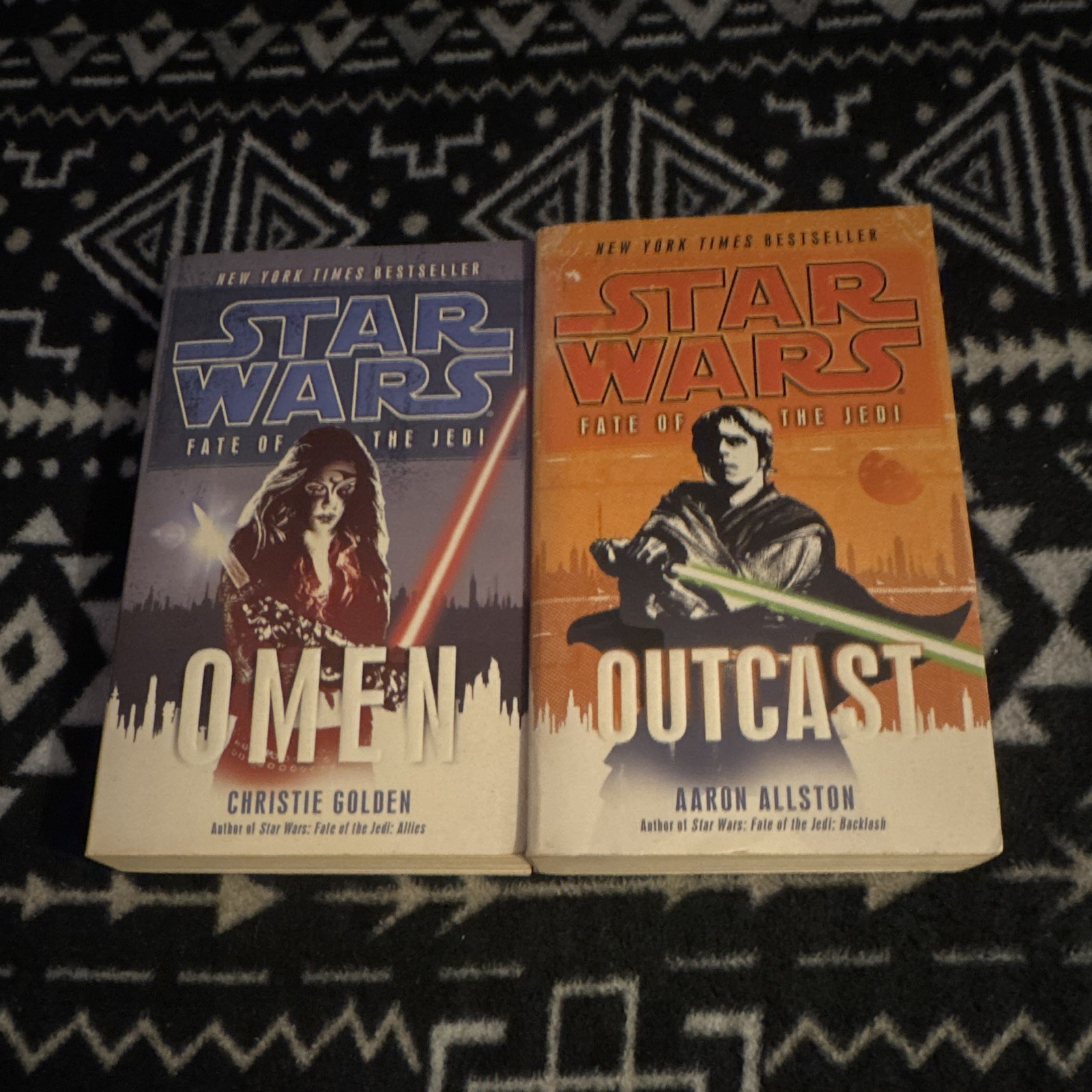 Star Wars Fate of the Jedi Omen & Outcast Paperback Lot Golden Allston