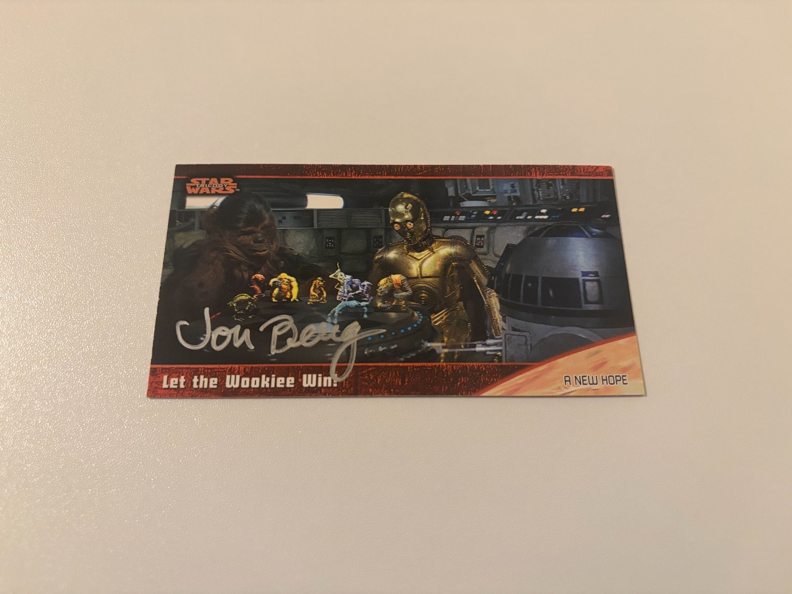 Jon Berg Signed Topps Widevision 1997 Star Wars EpIV DEJARIK Autograph Rare
