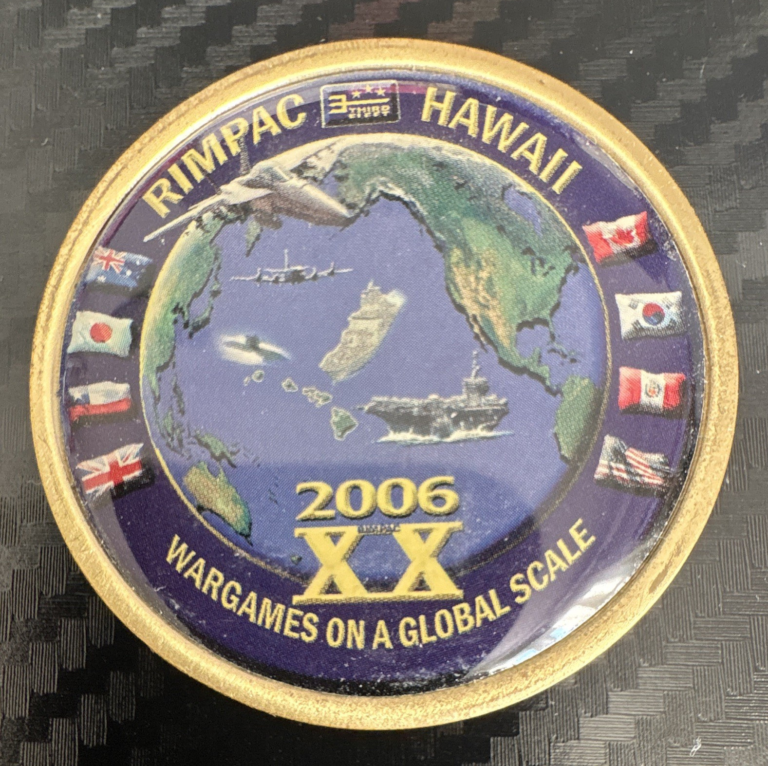 RIMPAC Hawaii 2006 Challenge Coin “Wargames on a Global Scale” Militaria