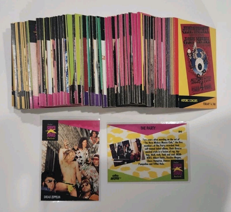 1990 Pro Set MusiCards Complete Series 1 Set 1-260 - Uncensored #166 & #90 Error