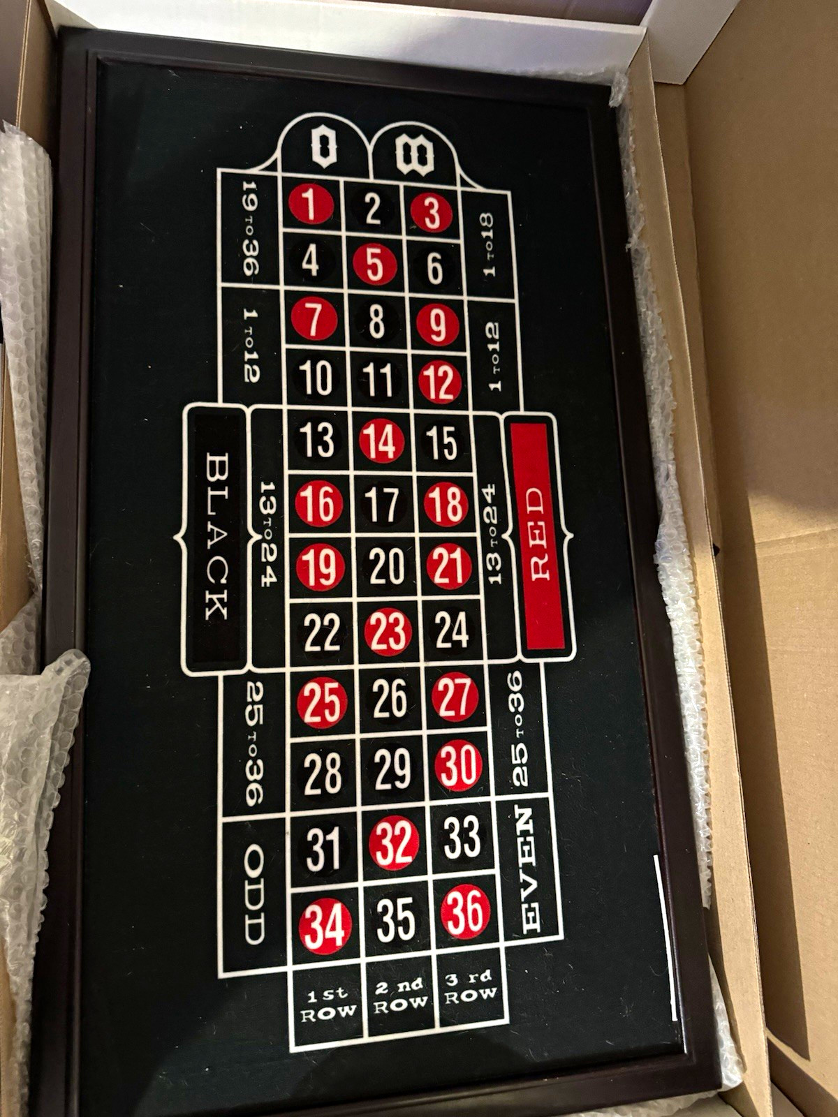 Casino Game Set Blackjack & Craps Table Layouts w/ Roulette Wheel Poker Chips