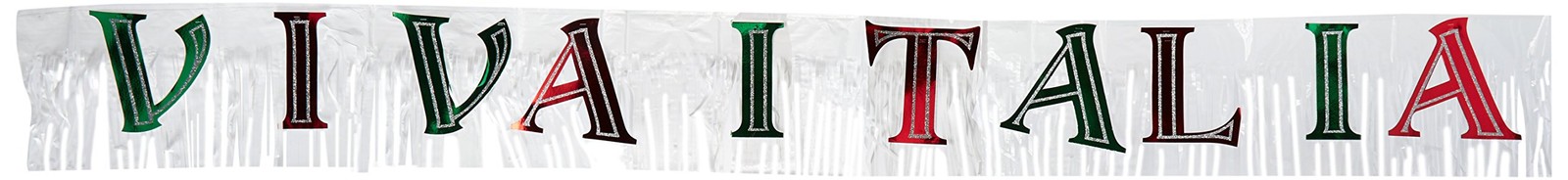 Beistle Metallic Viva Italia Banner Party Accessory, 13.25