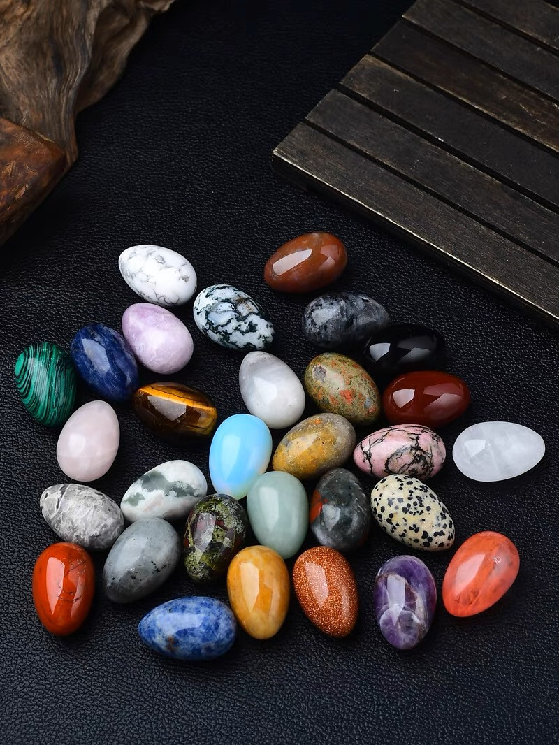 10pcs Mix Natural Quartz Crystal Egg Carved quartz Crystal Ball Reiki Healing