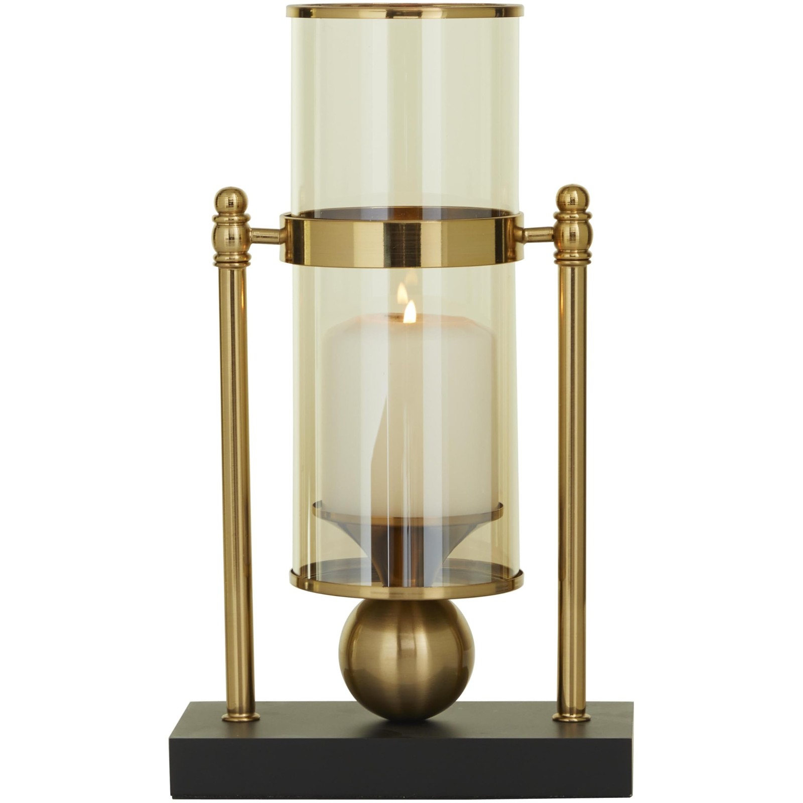 CosmoLiving by Cosmopolitan Metal Pillar Candle Holder with Metal Stand, 8\