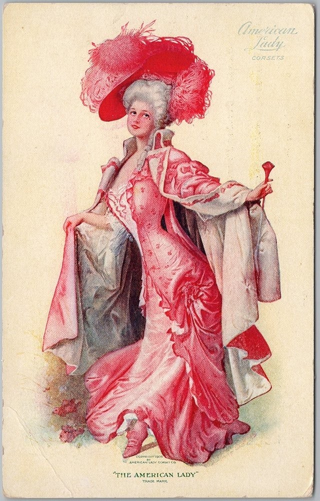 American Lady Corsets Edwardian Fashion Joske Bros Co Advertising Postcard H87