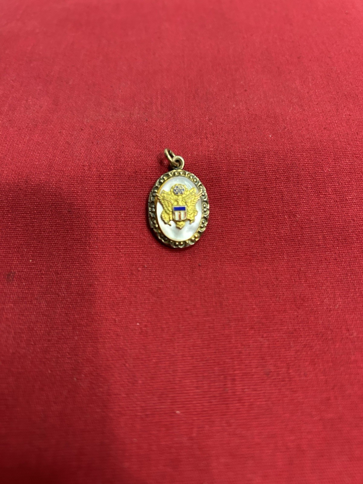 Vintage WWll US army Sweetheart Pendant With Mother If Pearl