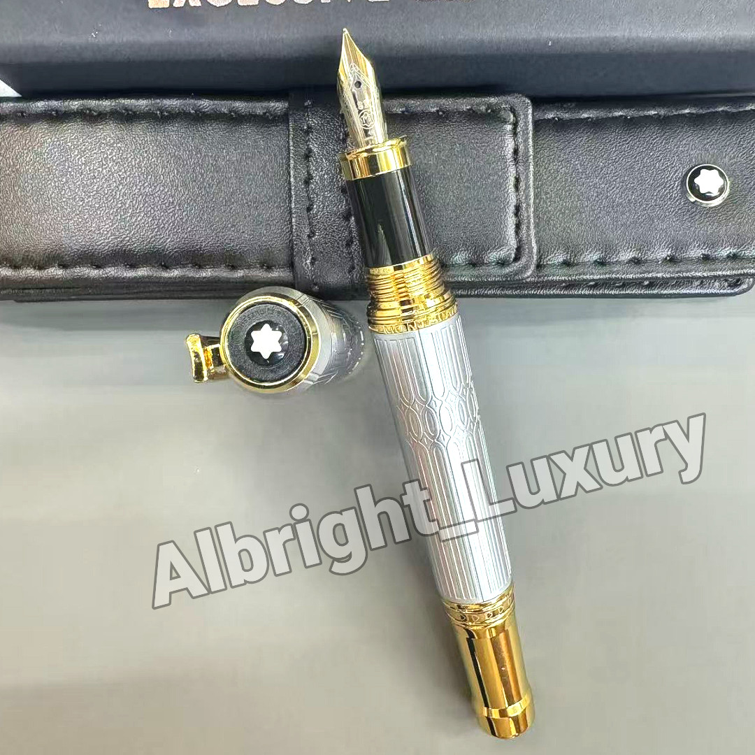 MONTBLANC Victor Hugo Writers Edition Gold Trim Fountain Pen w/ Pouch