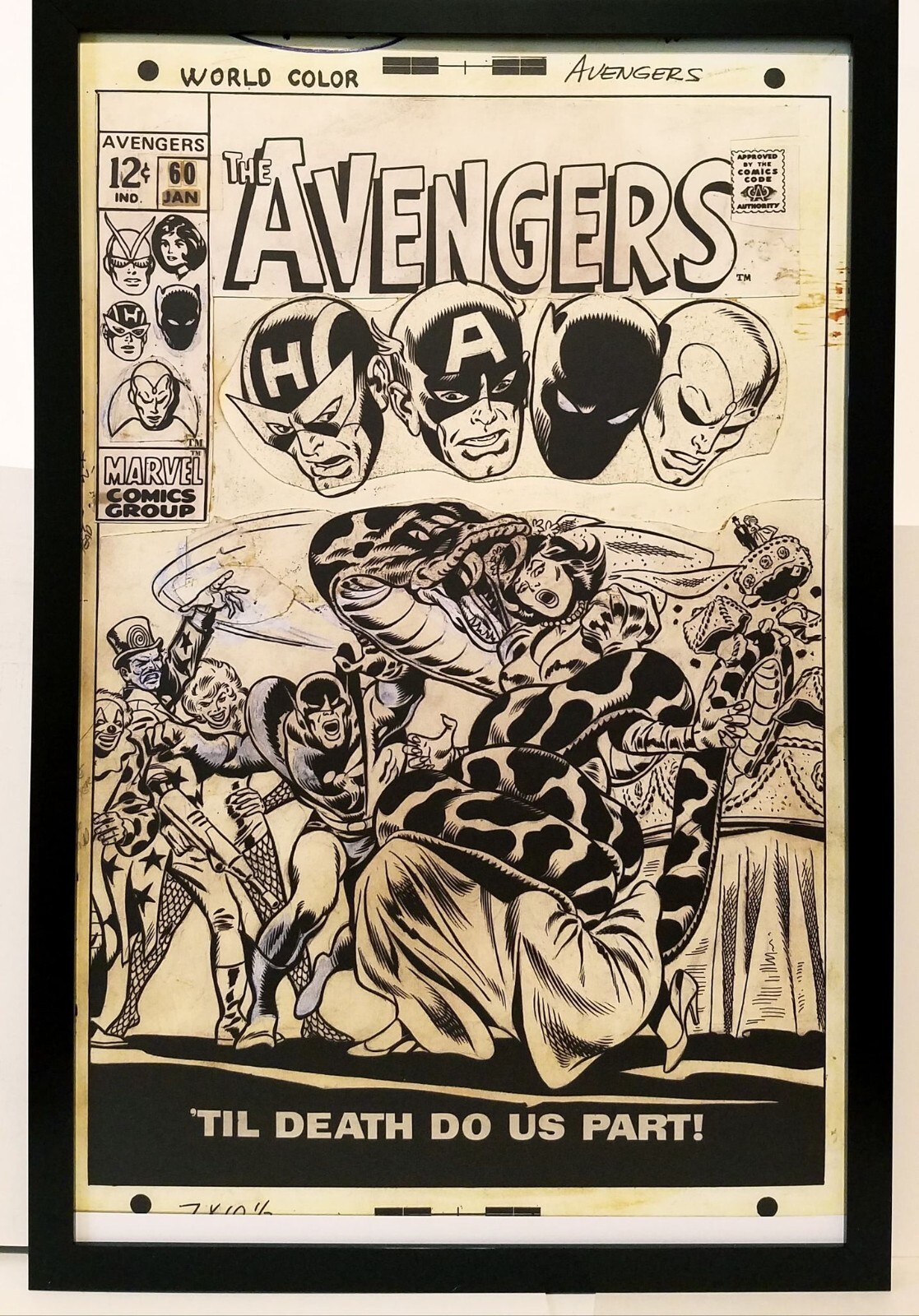 Avengers #60 by John Buscema 11x17 FRAMED Original Art Print Marvel Comics Poste