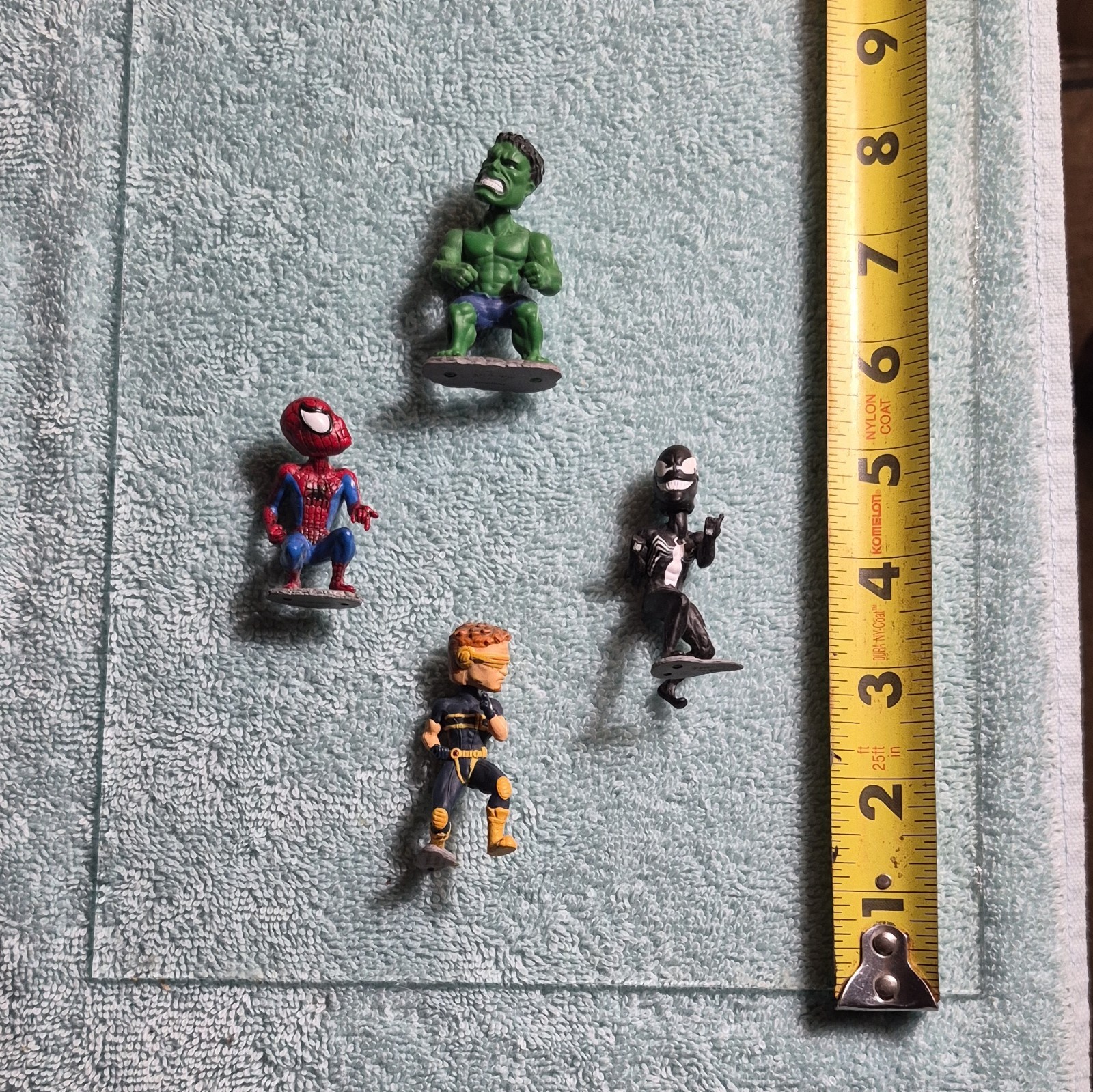 Marvel Mini Figurine Lot Spider-Man Hulk Venom Cyclops 2in 1:32 Plastic