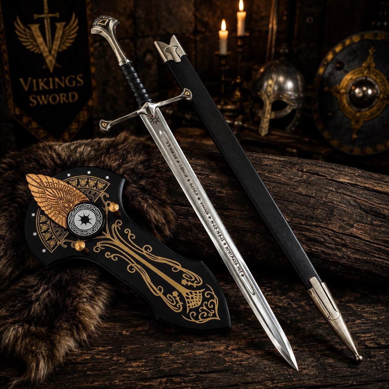 LOTR Narsil Anduril Sword Fantasy Beautiful Wall decor Battle Gift Premium Plaqu