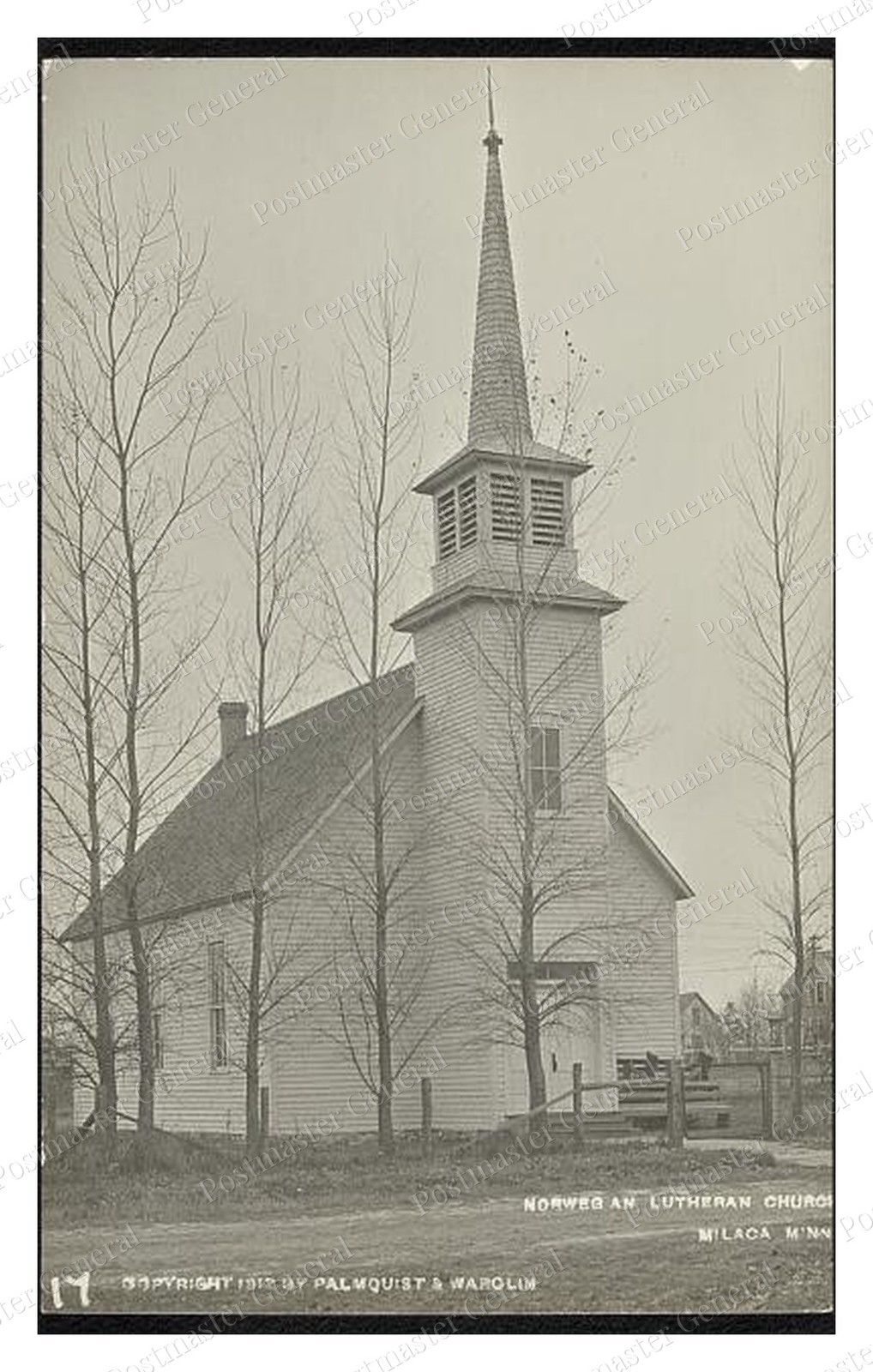 Milaca Minnesota Lutheran Church Standard Postcard COPY RPPC