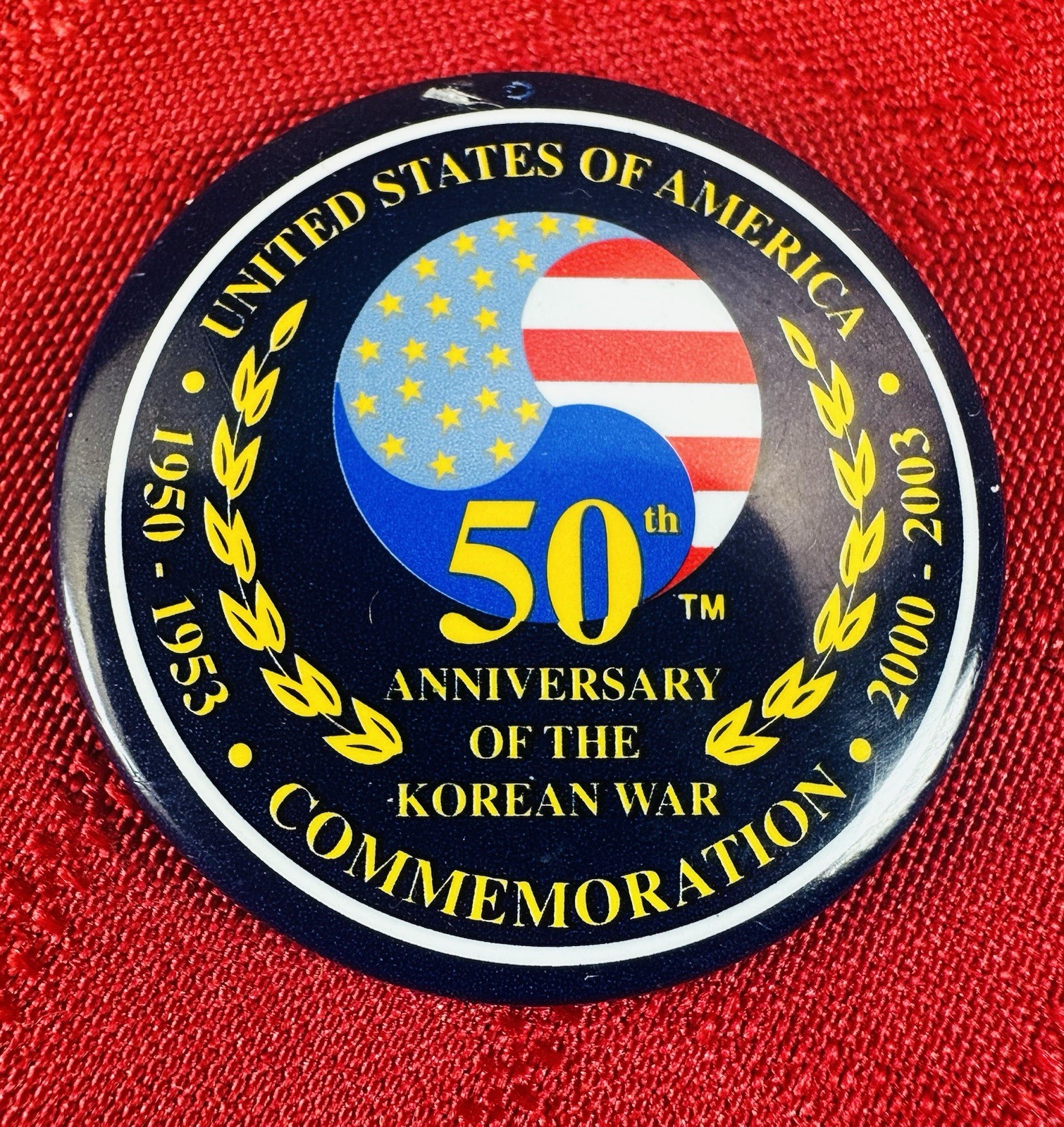 2003 US 50th Anniversary Korean War Commemoration Pin Button Badge 1950-1953