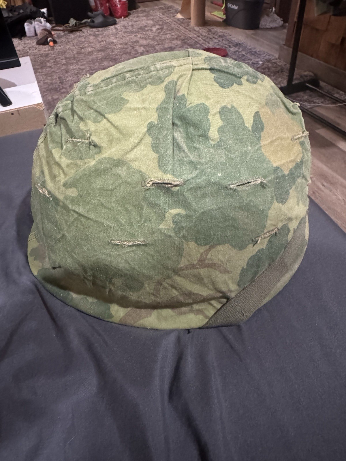 Original US Korean War USMC M1 Helmet with Mitchell Cover