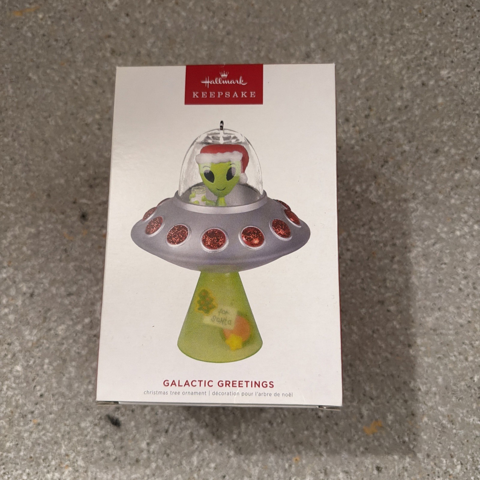 2022 Hallmark Galactic Greetings UFO Alien Christmas Ornament 23-9