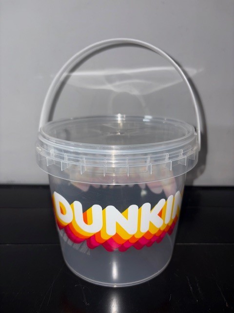 Dunkin New 48oz Bucket for Iced Coffee Clear Limited Edition August 2026