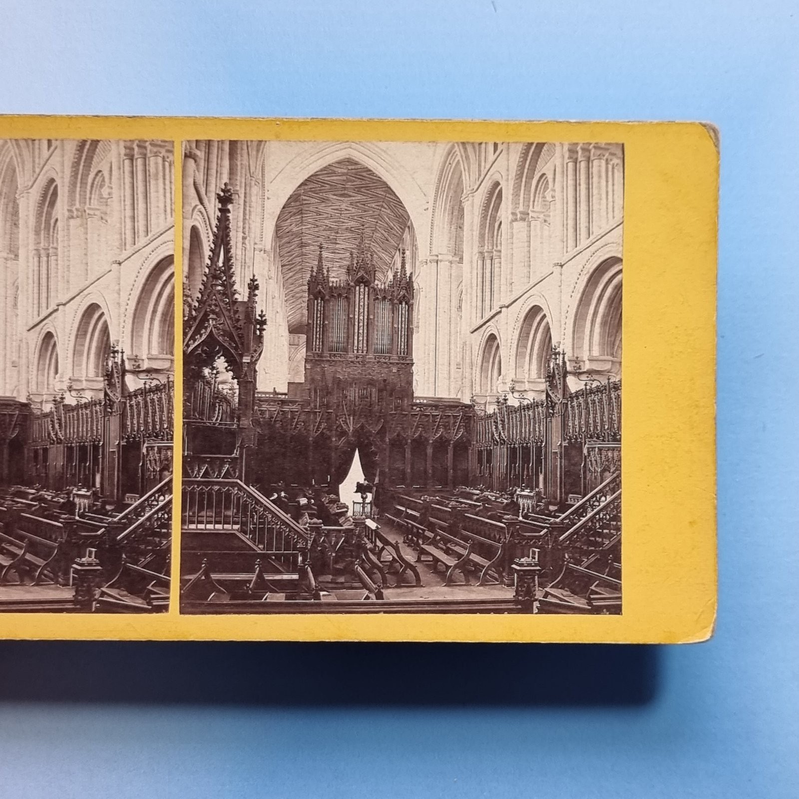 Peterborough Stereoview 3D C1885 Real Photo The Choir In Cathedral G.W.Wilson