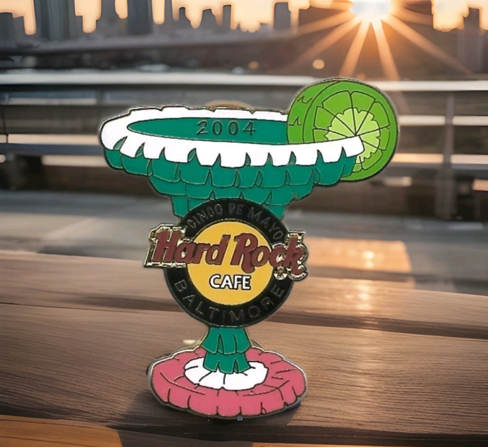 Vintage 2004 Hard Rock Cafe Baltimore Cinco De Mayo Margarita Pin   RARE