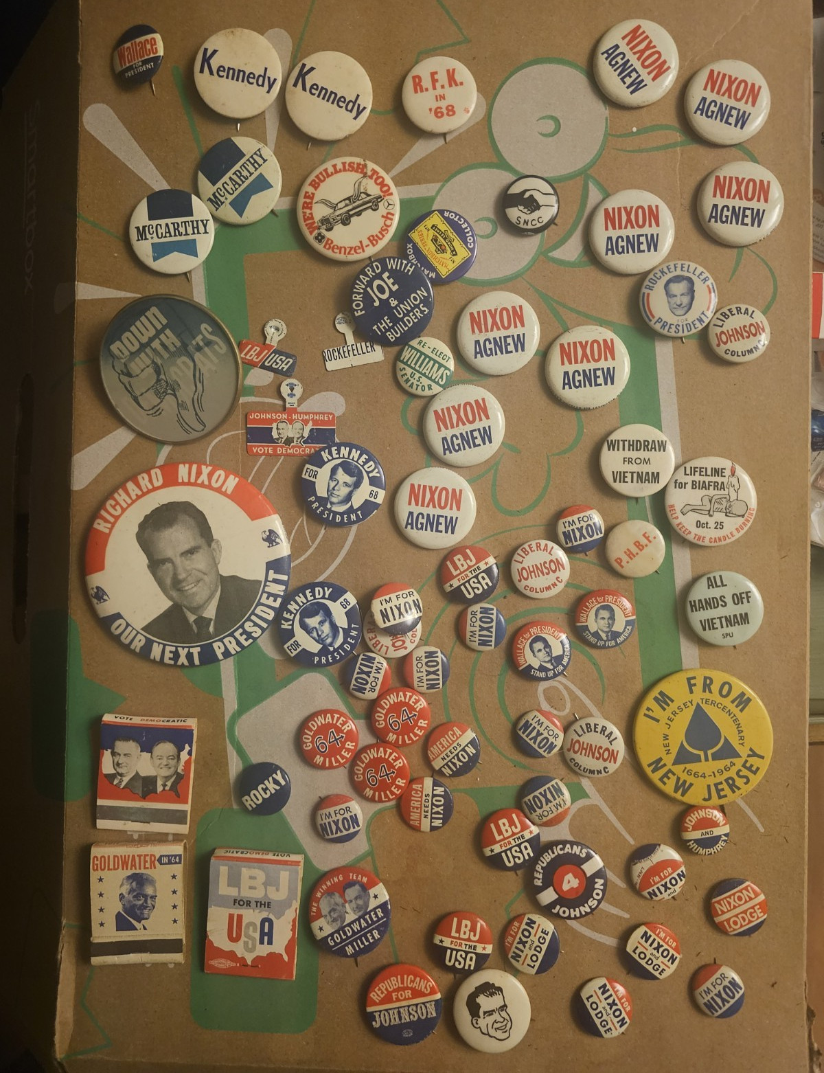 Vintage Political Campaign Pinback,  original 1960s Civil Rights SNCC Mint