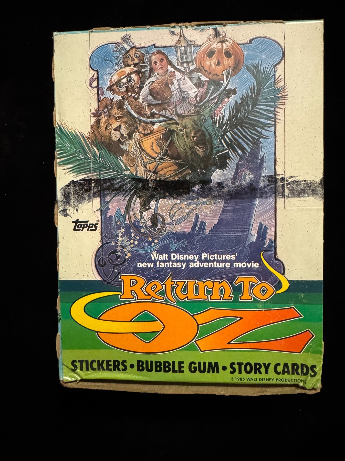 1985 Topps RETURN TO OZ empty x-out box - pretty nice shape w/some wear