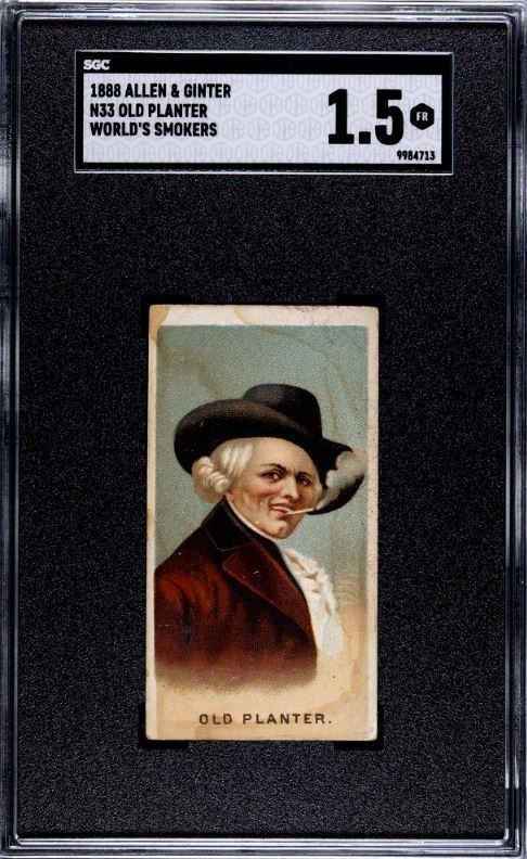 1888 Allen & Ginter World's Smokers (N33) Old Planter Card Graded SGC 1.5 FR