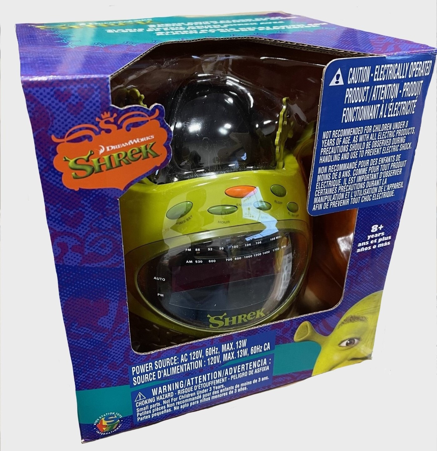 ✅✅NEW DreamWorks Shrek Alarm Clock AM FM Radio with Projection Globe Led Display