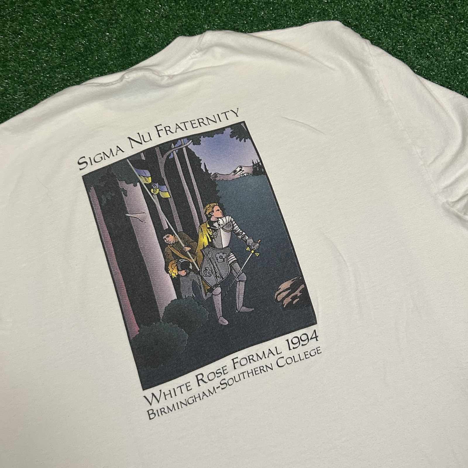 Vintage 1994 Sigma Nu Fraternity “White Rose Formal” Long Sleeve Tee - XL -