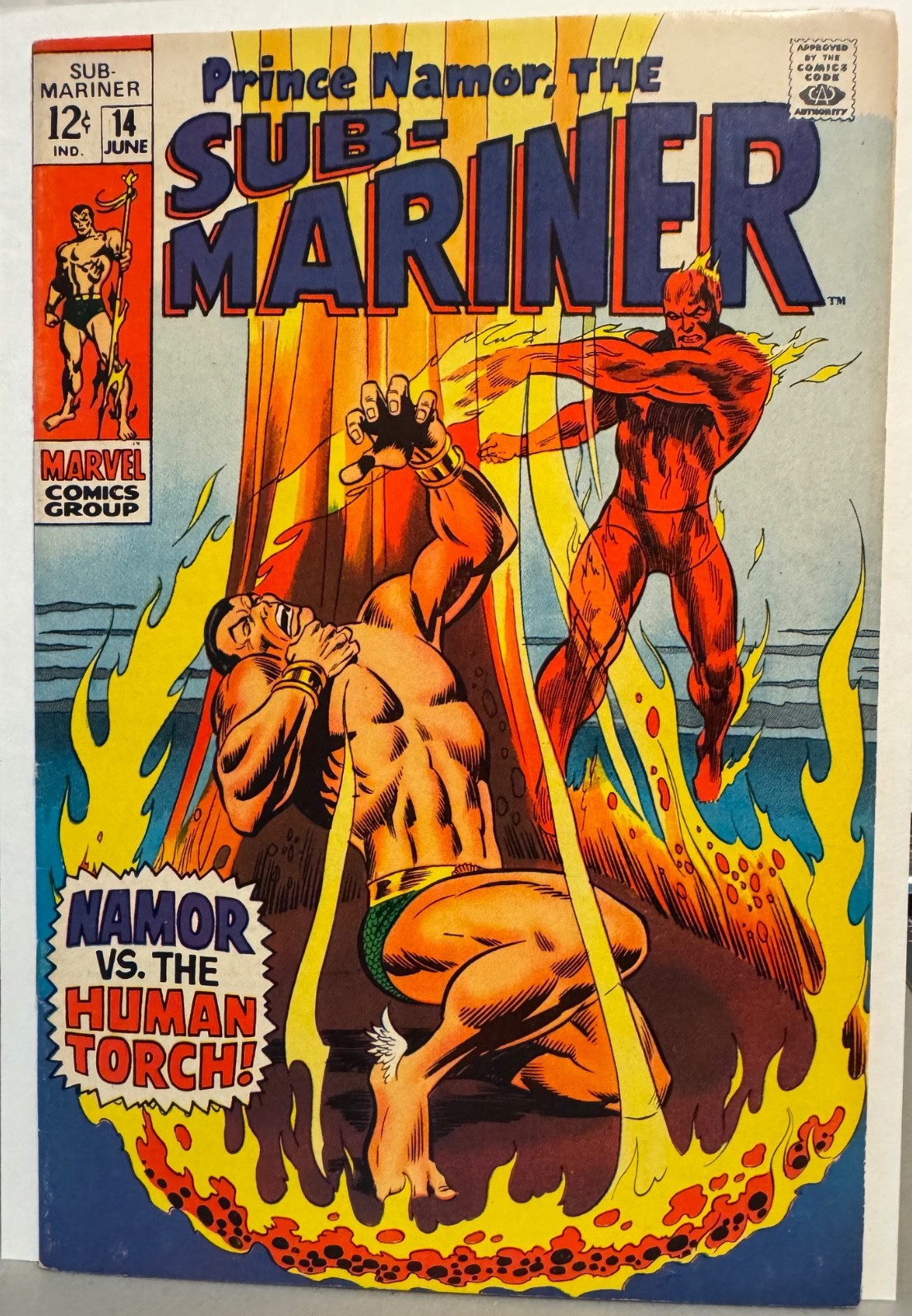 Sub-Mariner #14 (VG) KEY First S.A. Toro (Human Torch protege), Marvel 1969