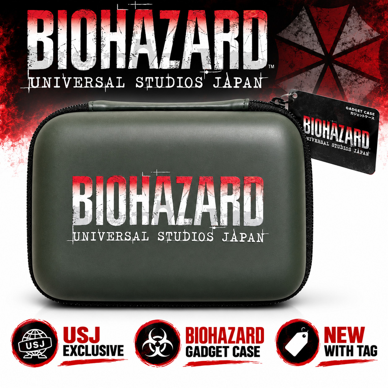BIOHAZARD Resident Evil USJ Halloween Horror Nights 2026 Gadget Case New w/Tag