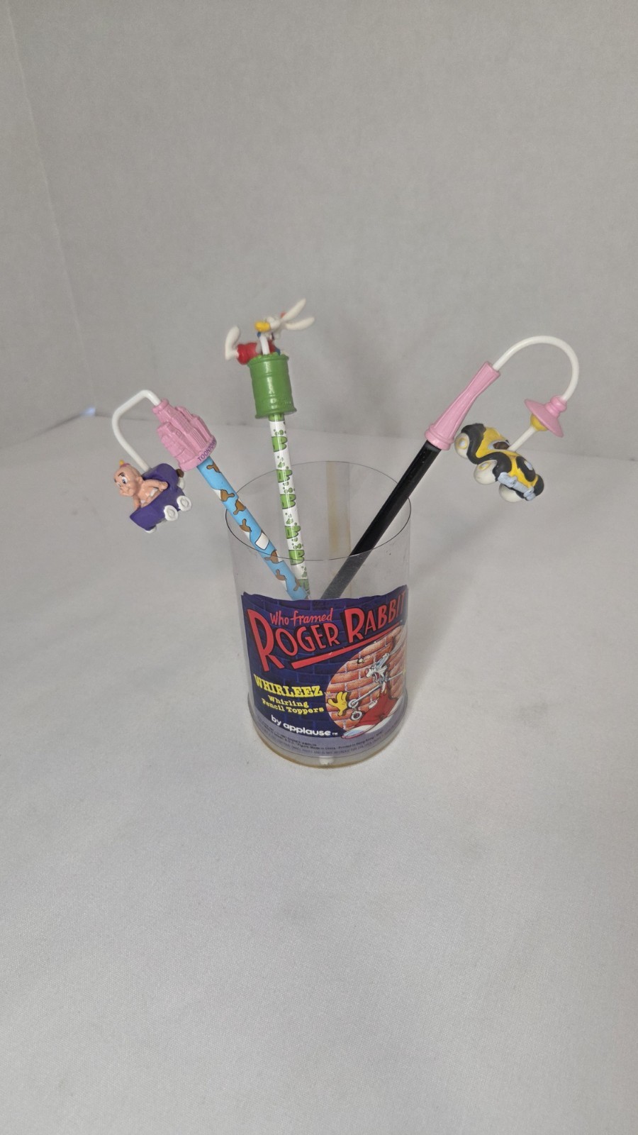 Vtg Disney Who Framed Roger Rabbit Pencil Topper Lot Baby Herman Benny the Cab