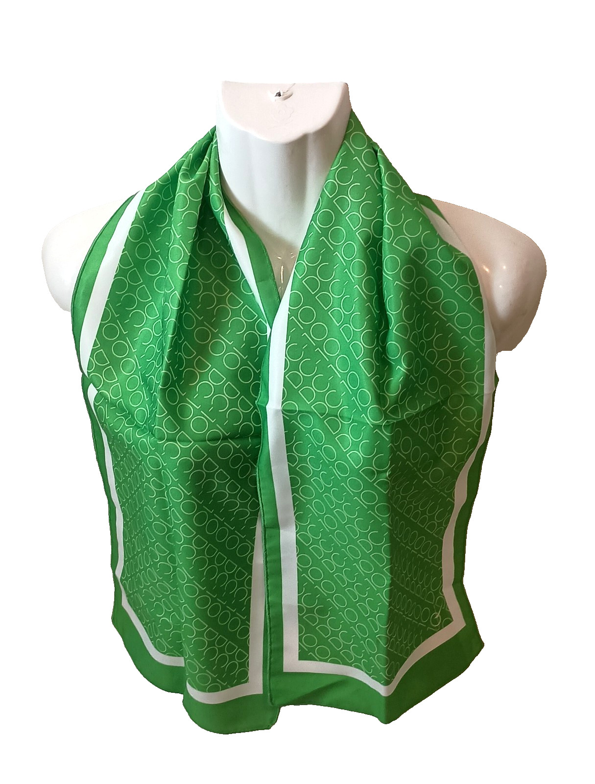 McDonnell Douglas DC-10 Commercial Jet Vintage 1970s Green Promo Scarf New NOS