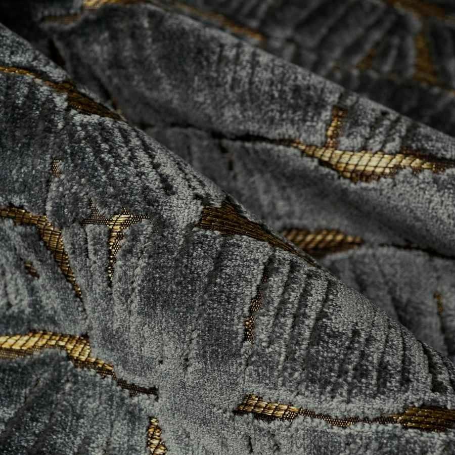 S. Harris Modern Contemporary Cut Velvet Fabric- Maji / Smoke 2.40 yds 4320904