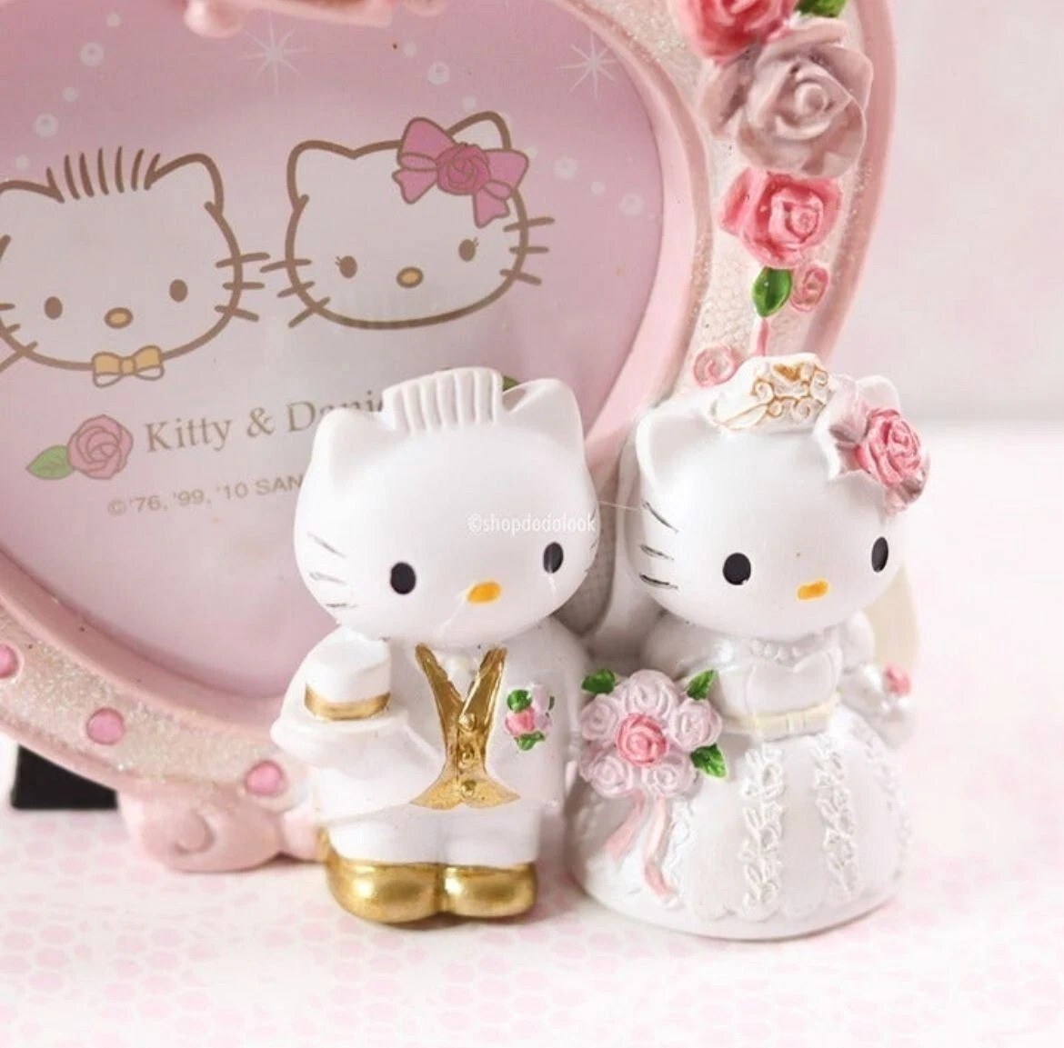 Vintage Sanrio Hello Kitty and Dear Daniel Wedding Valentine Gift Photo Frame