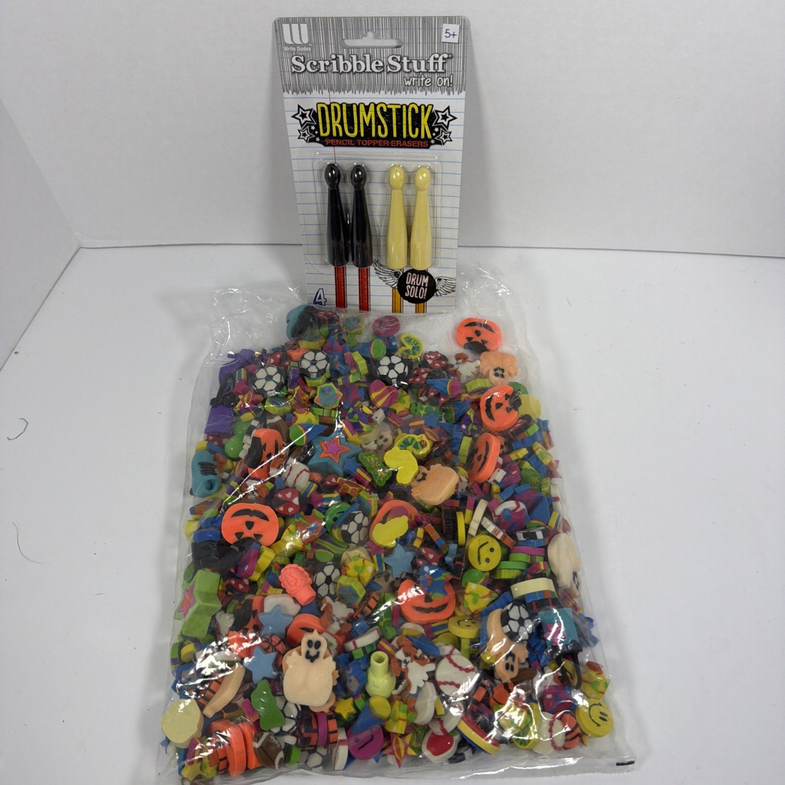 Vintage Football Baseball Basketball Soccer Scribble Stuff Erasers Over 100 Lot